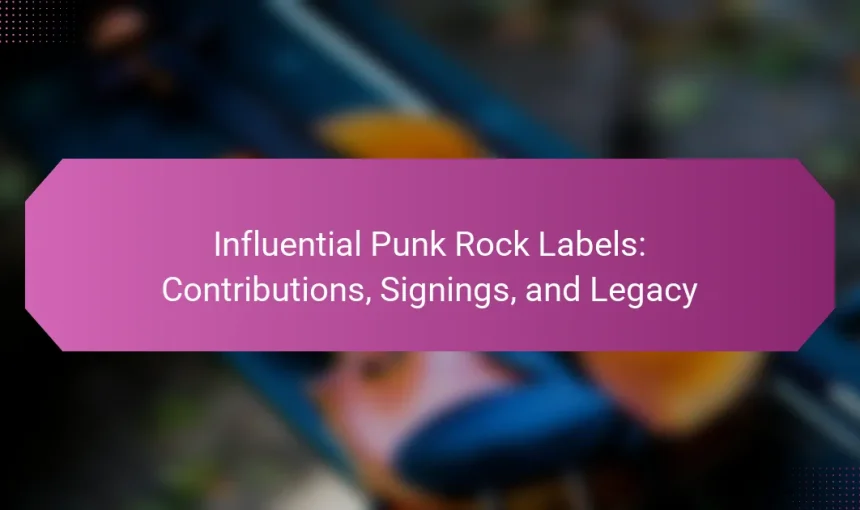 Influential Punk Rock Labels: Contributions, Signings, and Legacy