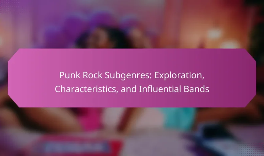 Punk Rock Subgenres: Exploration, Characteristics, and Influential Bands