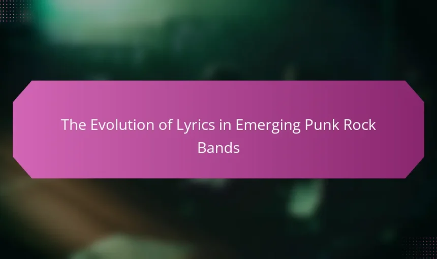 The Evolution of Lyrics in Emerging Punk Rock Bands