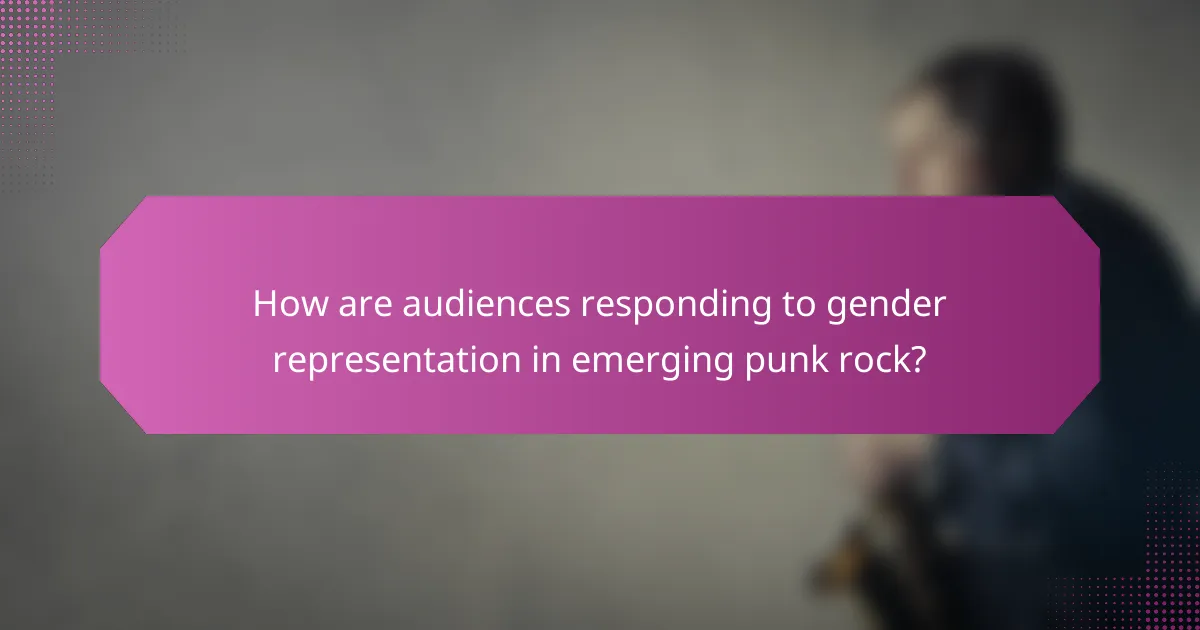 How are audiences responding to gender representation in emerging punk rock?