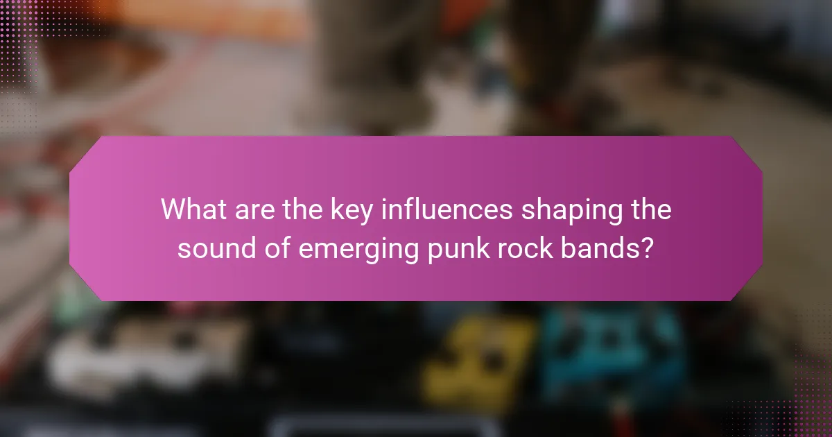 What are the key influences shaping the sound of emerging punk rock bands?