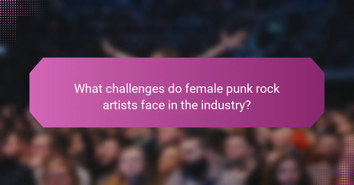 What challenges do female punk rock artists face in the industry?