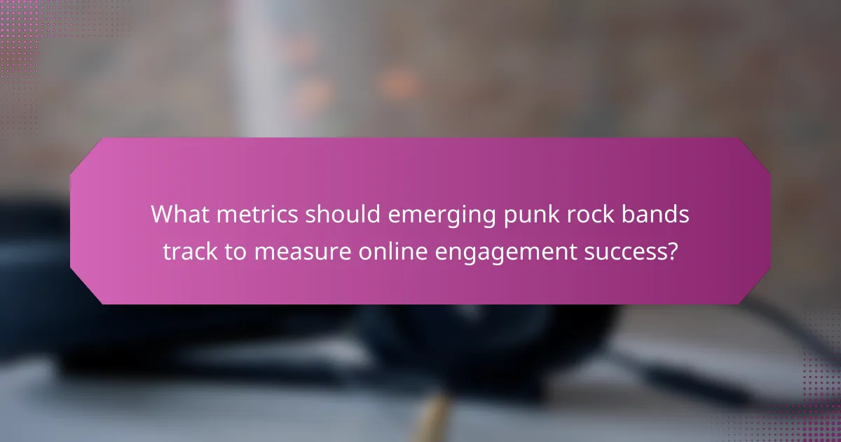What metrics should emerging punk rock bands track to measure online engagement success?