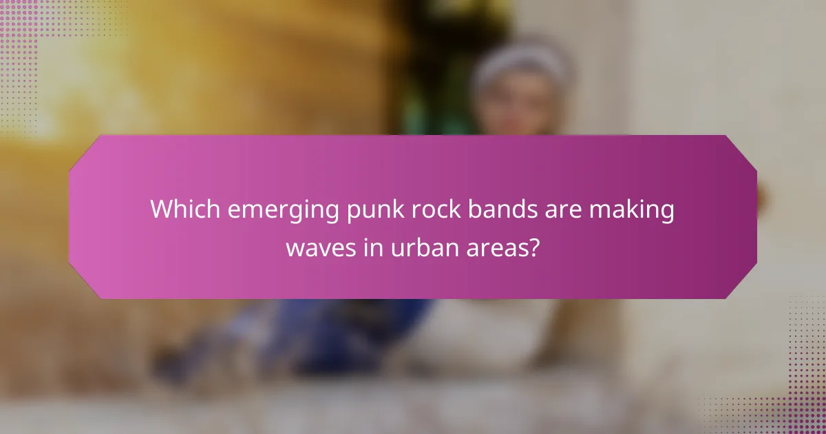 Which emerging punk rock bands are making waves in urban areas?